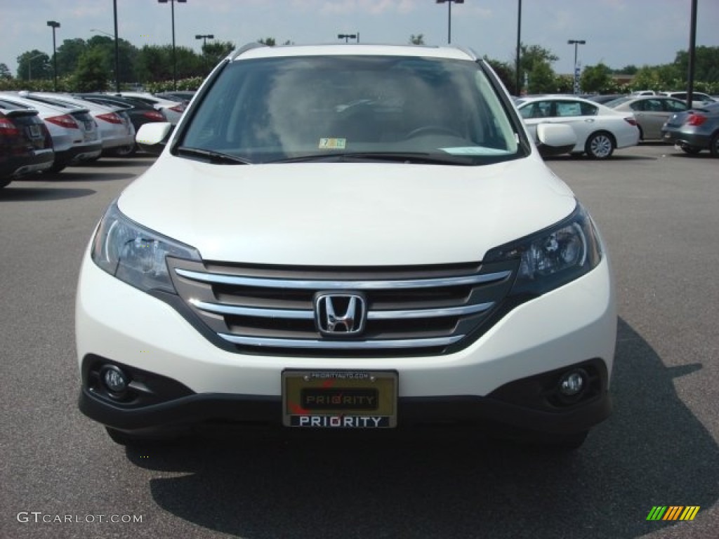 2012 CR-V EX-L - White Diamond Pearl / Beige photo #9