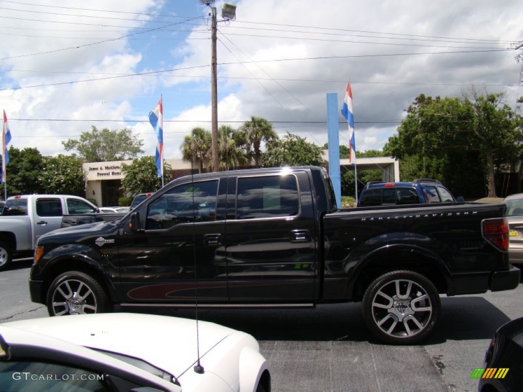 2010 F150 Harley-Davidson SuperCrew - Tuxedo Black / Harley Davidson Lava Red/Black photo #4