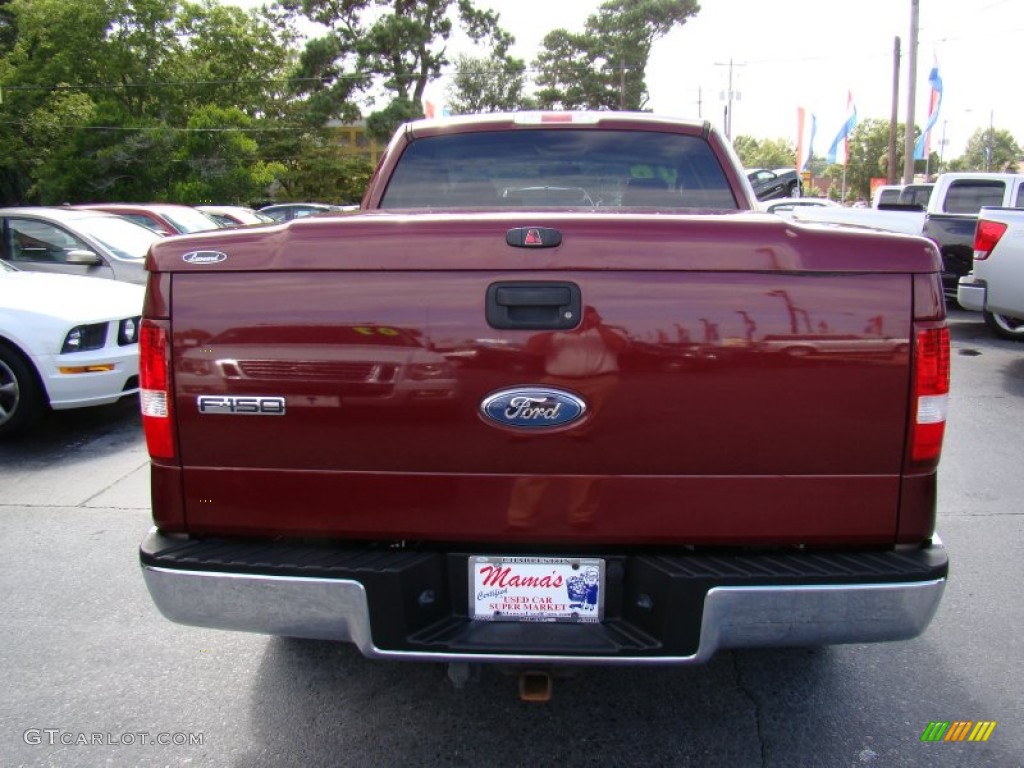 2006 F150 XLT SuperCab - Dark Toreador Red Metallic / Tan photo #7