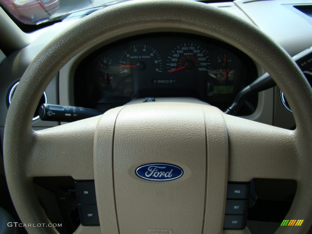 2006 F150 XLT SuperCab - Dark Toreador Red Metallic / Tan photo #16