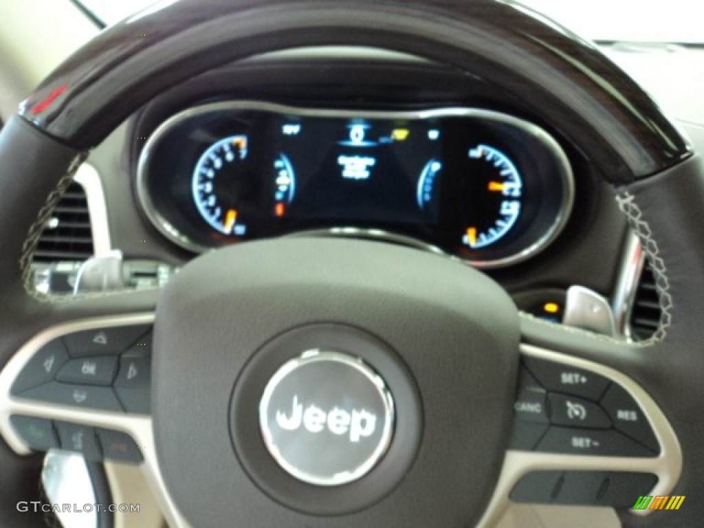 2014 Grand Cherokee Overland 4x4 - Bright White / Overland Nepal Jeep Brown Light Frost photo #7