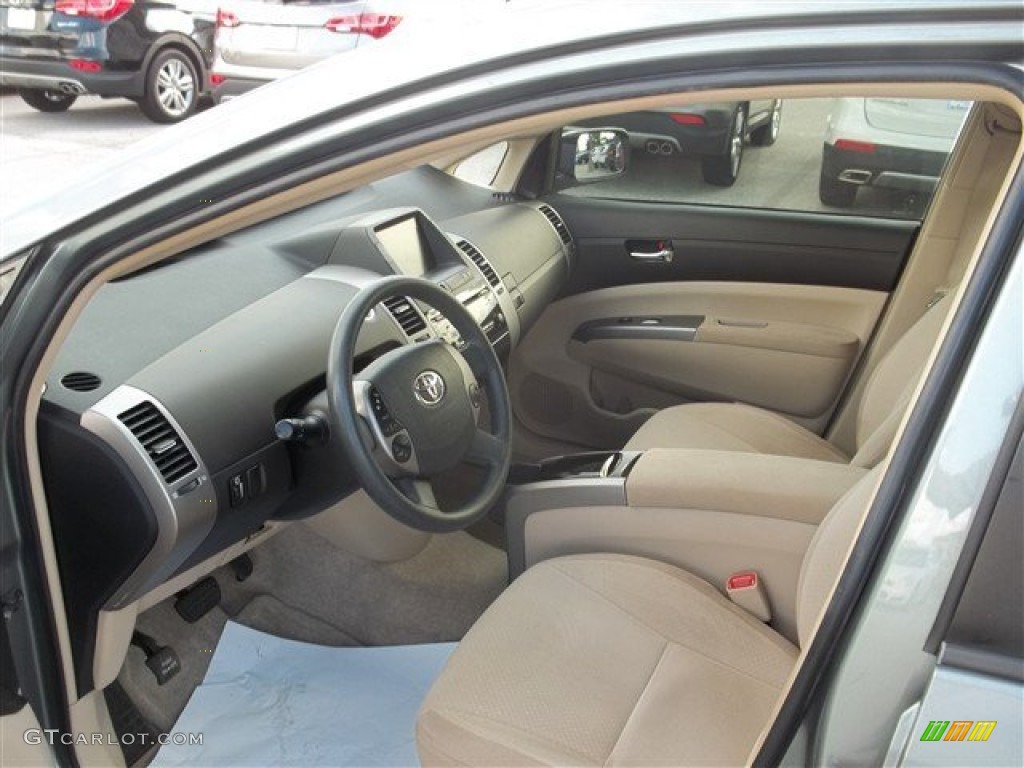 2005 Prius Hybrid - Tideland Gray Green Pearl / Ivory/Brown photo #7