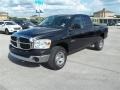 2008 Brilliant Black Crystal Pearl Dodge Ram 1500 ST Quad Cab 4x4  photo #2