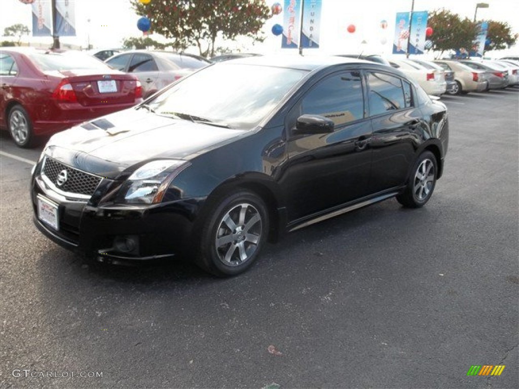 2012 Sentra 2.0 SR Special Edition - Super Black / Charcoal photo #1