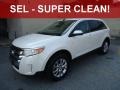 2012 White Platinum Metallic Tri-Coat Ford Edge SEL  photo #1