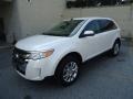 2012 White Platinum Metallic Tri-Coat Ford Edge SEL  photo #2
