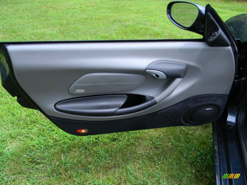 2004 Porsche Boxster Standard Boxster Model Graphite Grey Door Panel Photo #83683216