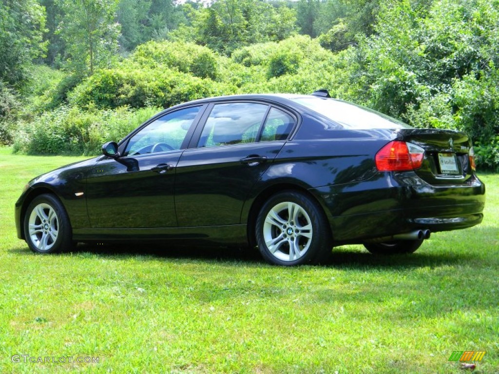 2008 3 Series 328xi Sedan - Black Sapphire Metallic / Beige photo #5