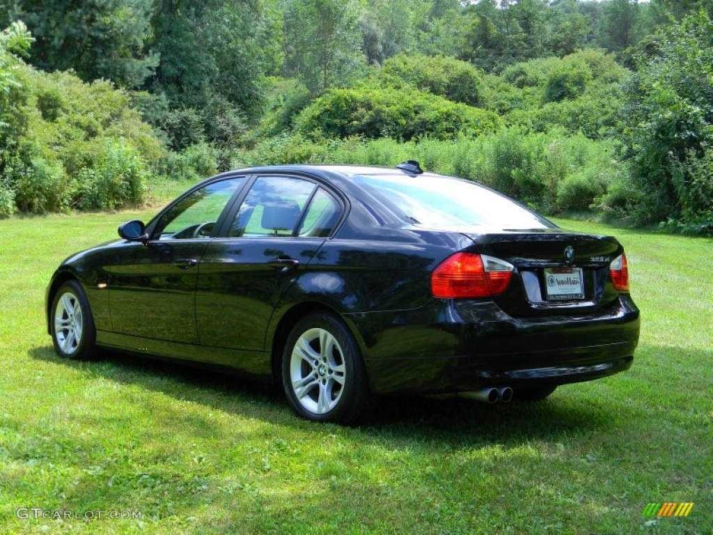 2008 3 Series 328xi Sedan - Black Sapphire Metallic / Beige photo #6
