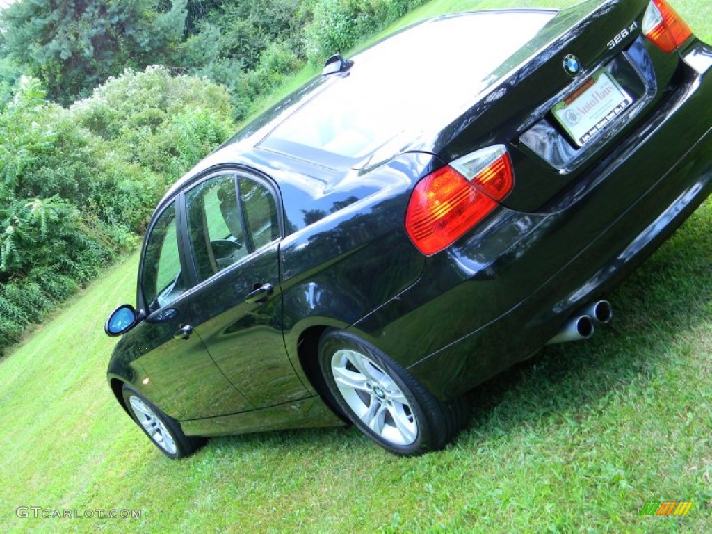 2008 3 Series 328xi Sedan - Black Sapphire Metallic / Beige photo #7