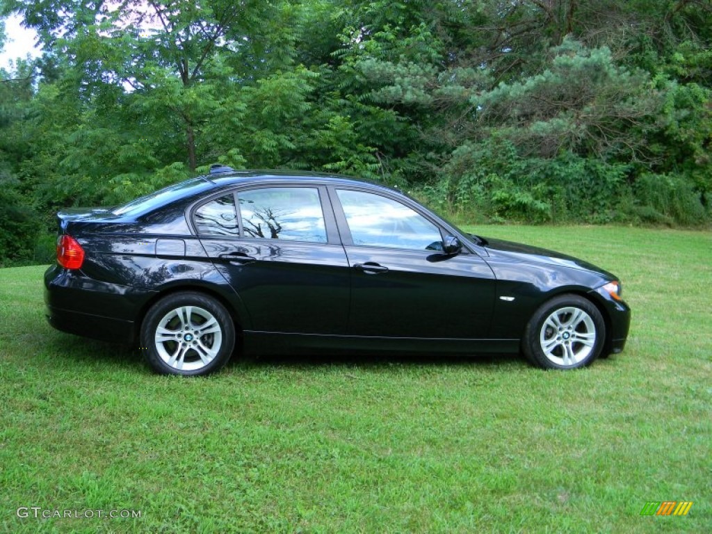 2008 3 Series 328xi Sedan - Black Sapphire Metallic / Beige photo #12