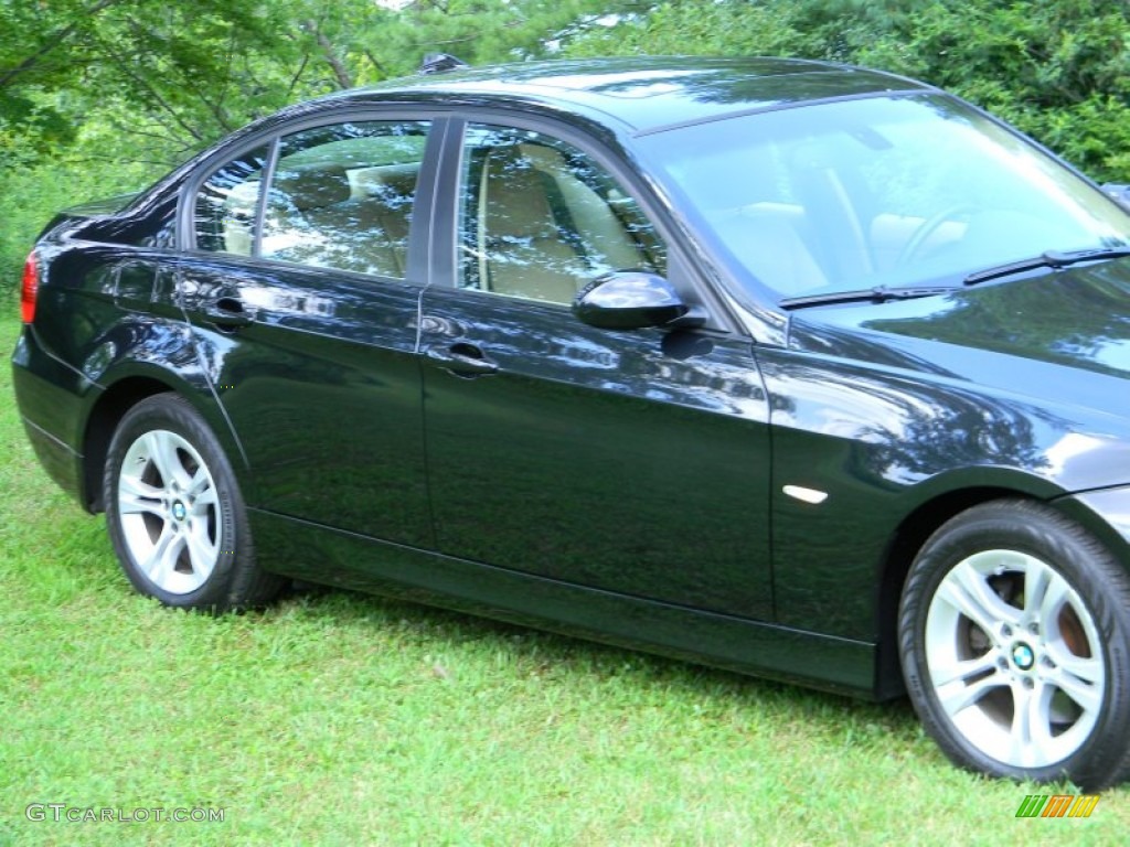 2008 3 Series 328xi Sedan - Black Sapphire Metallic / Beige photo #13