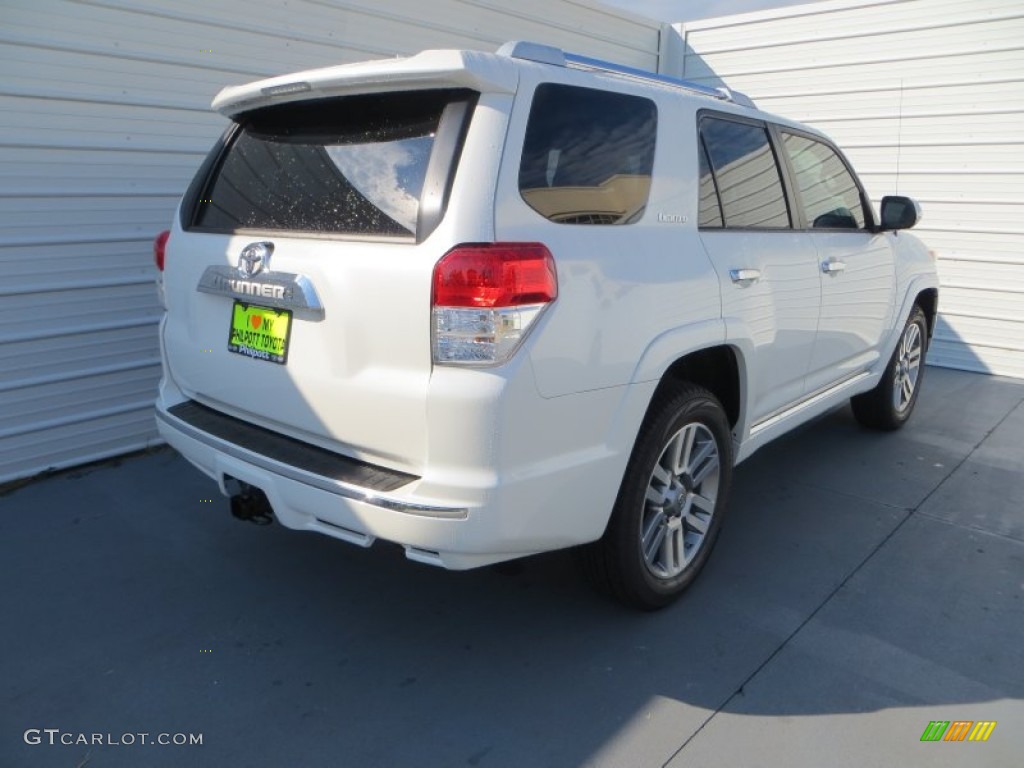 2013 4Runner Limited - Blizzard White Pearl / Sand Beige Leather photo #4