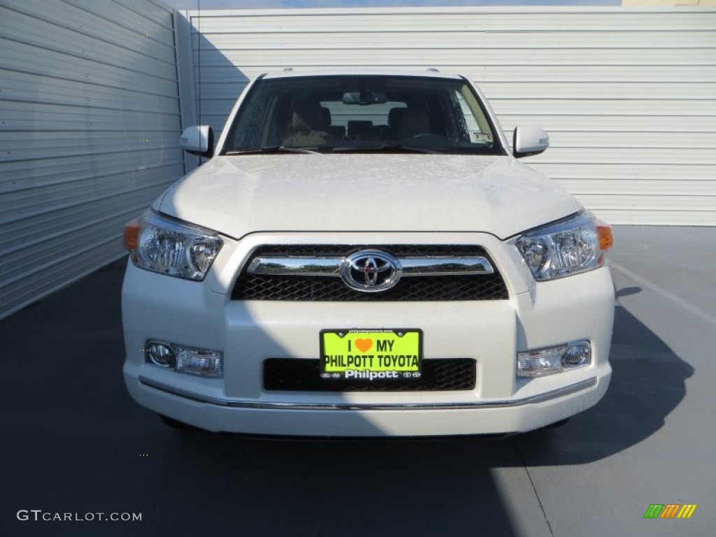 2013 4Runner Limited - Blizzard White Pearl / Sand Beige Leather photo #8