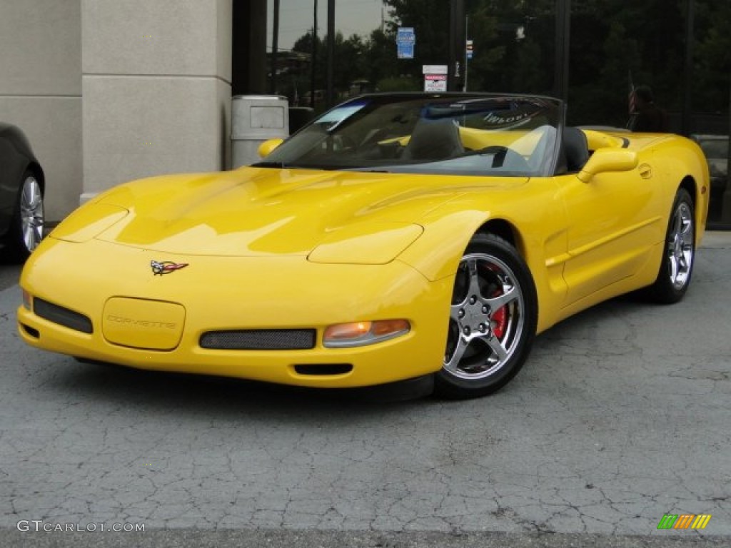 2004 Corvette Convertible - Millenium Yellow / Black photo #1