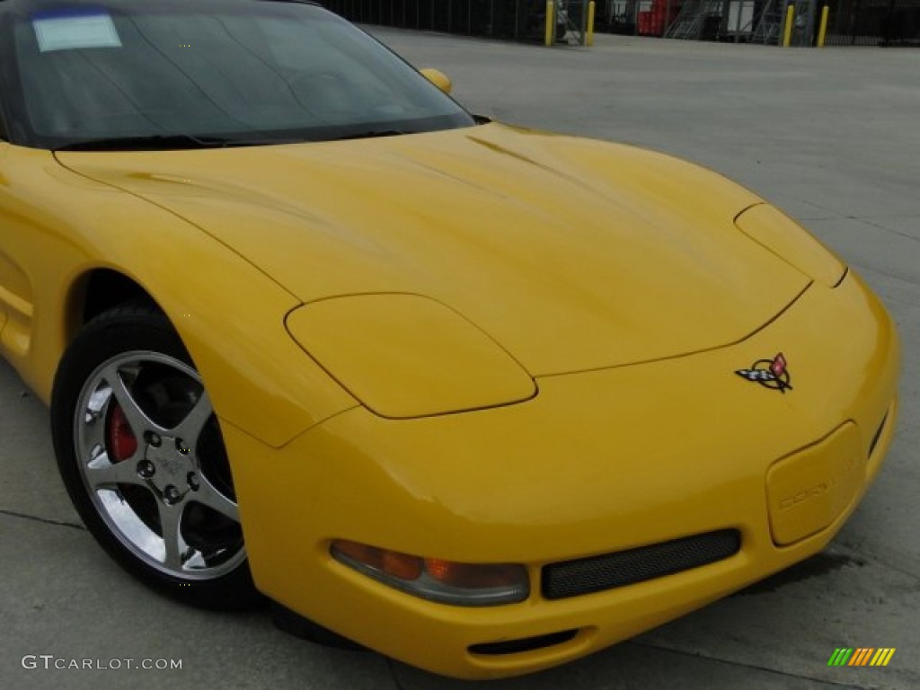 2004 Corvette Convertible - Millenium Yellow / Black photo #3
