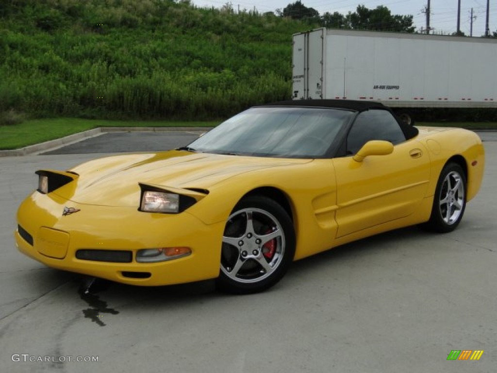 2004 Corvette Convertible - Millenium Yellow / Black photo #5