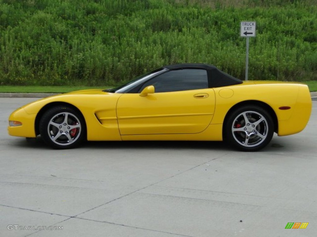 2004 Corvette Convertible - Millenium Yellow / Black photo #6