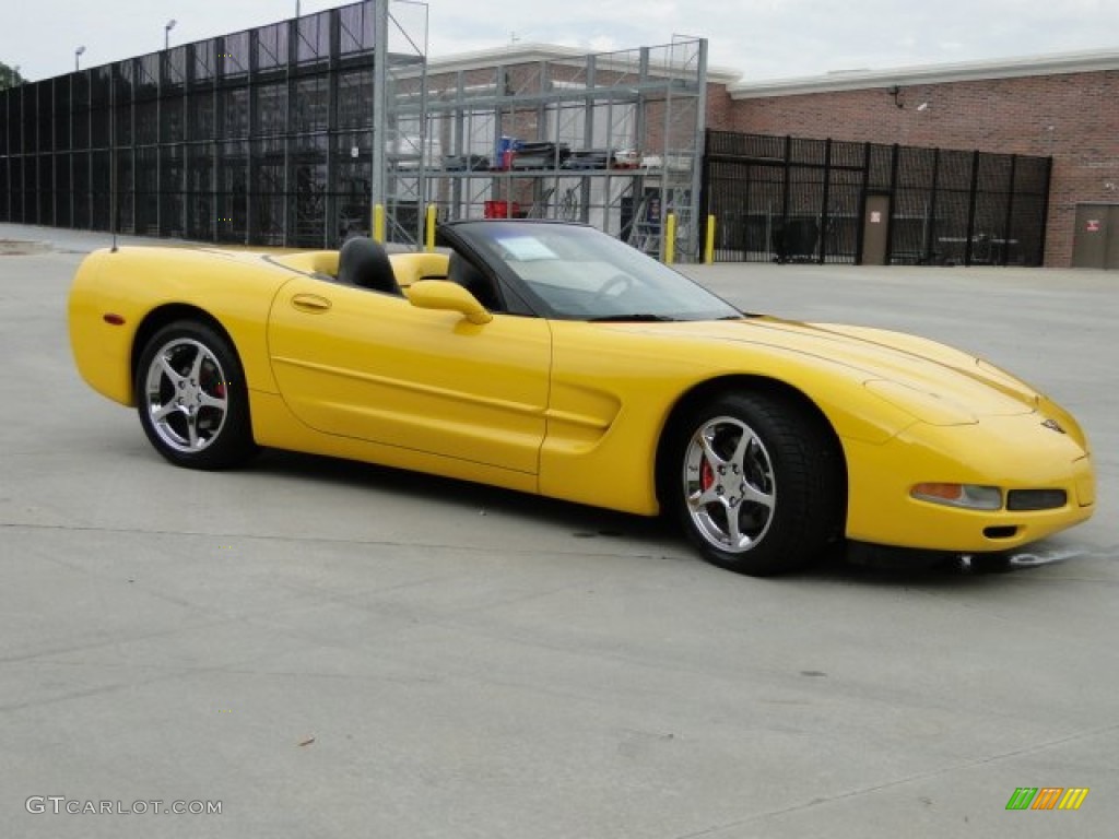 2004 Corvette Convertible - Millenium Yellow / Black photo #7