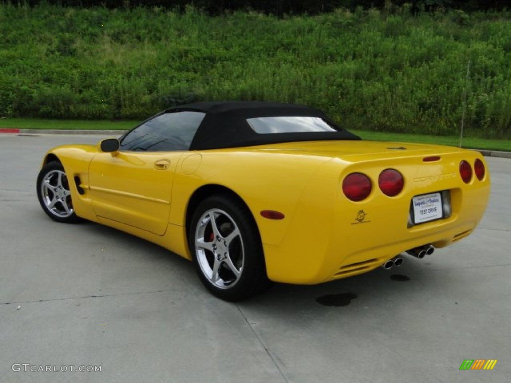 2004 Corvette Convertible - Millenium Yellow / Black photo #9