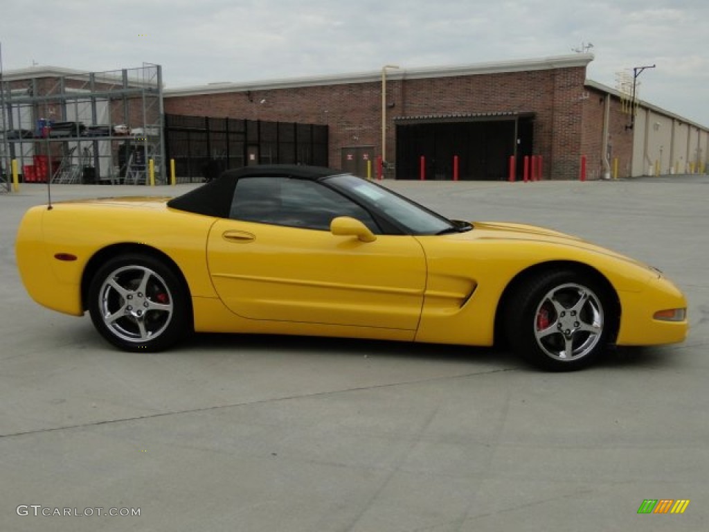 2004 Corvette Convertible - Millenium Yellow / Black photo #31