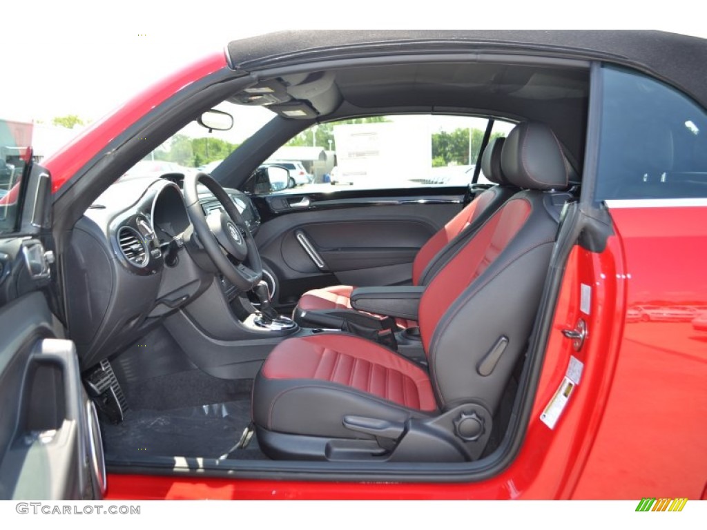 Black/Red Interior 2013 Volkswagen Beetle Turbo Convertible Photo #83688484