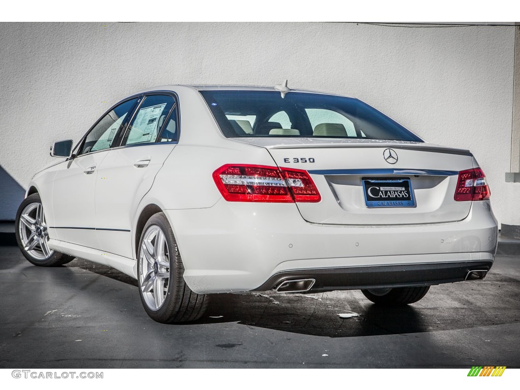 2014 E 350 Sedan - Diamond White Metallic / Silk Beige/Espresso Brown photo #2