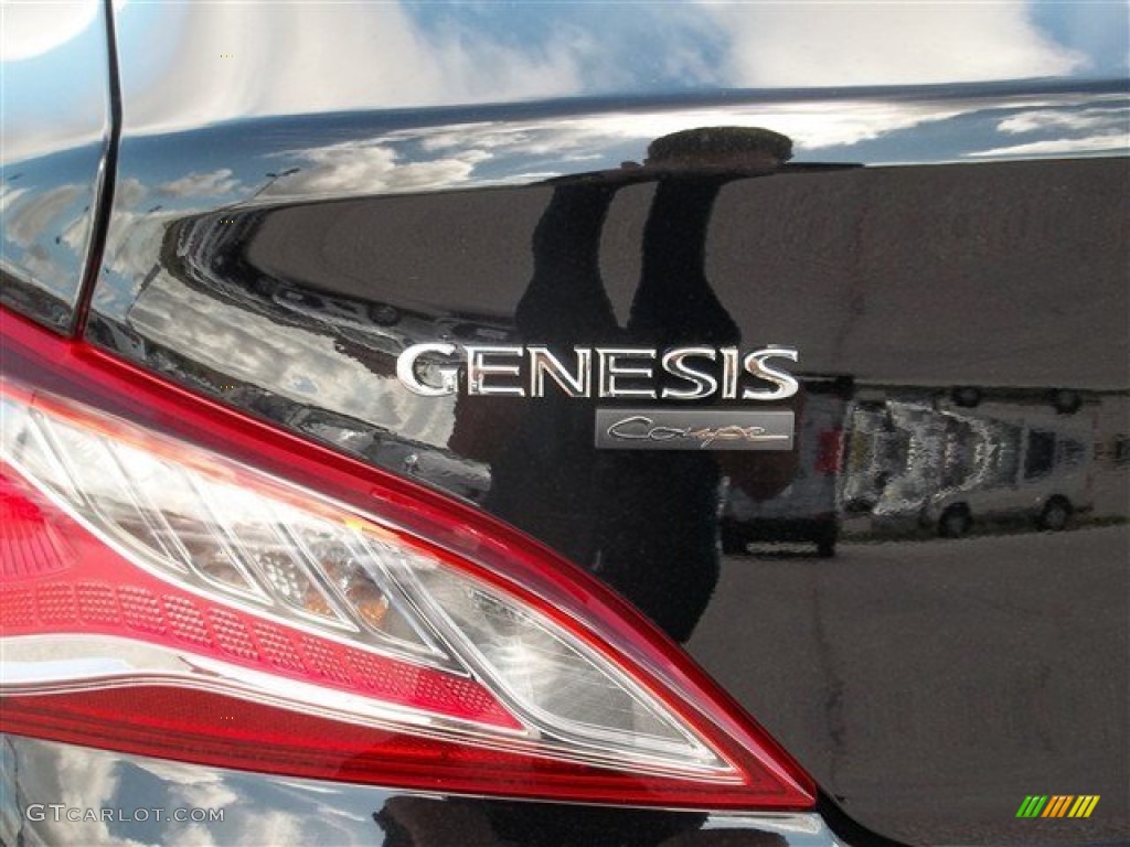 2013 Genesis Coupe 2.0T - Black Noir Pearl / Black Cloth photo #7