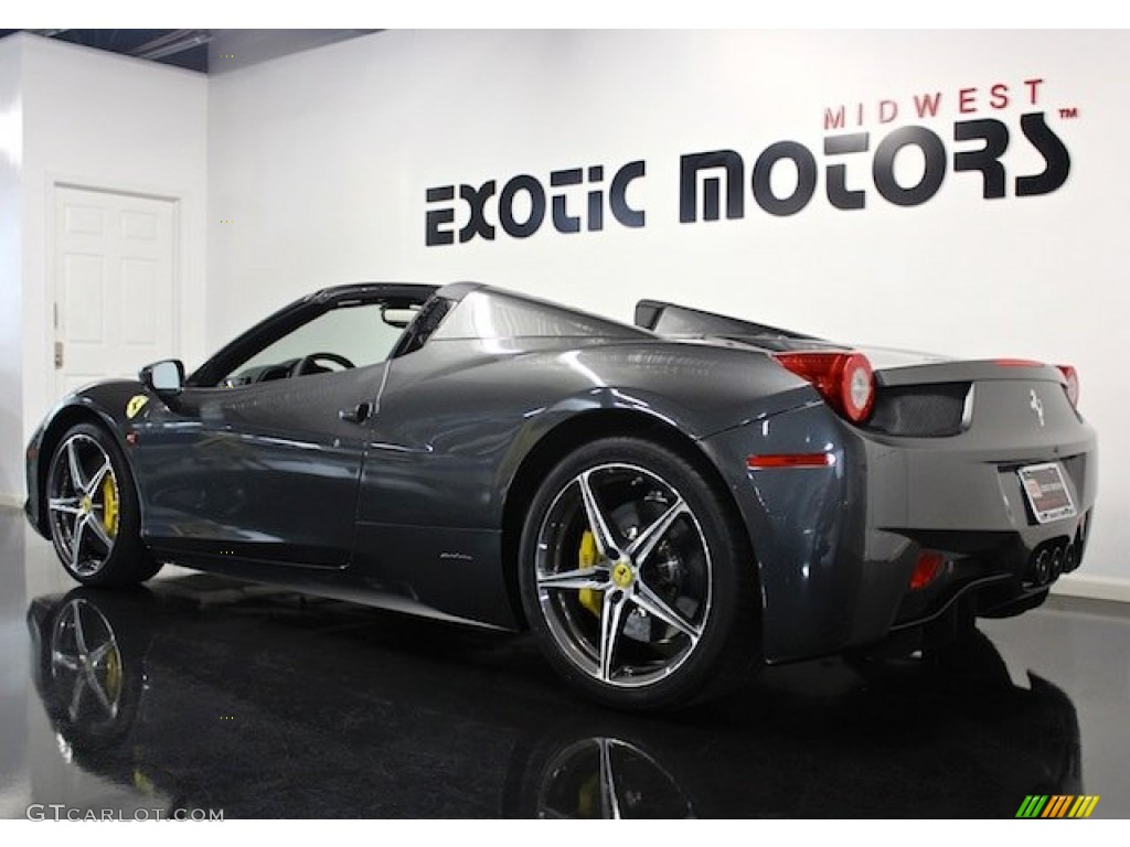 2013 458 Spider - Grigio Silverstone (Dark Grey Metallic) / Nero photo #7