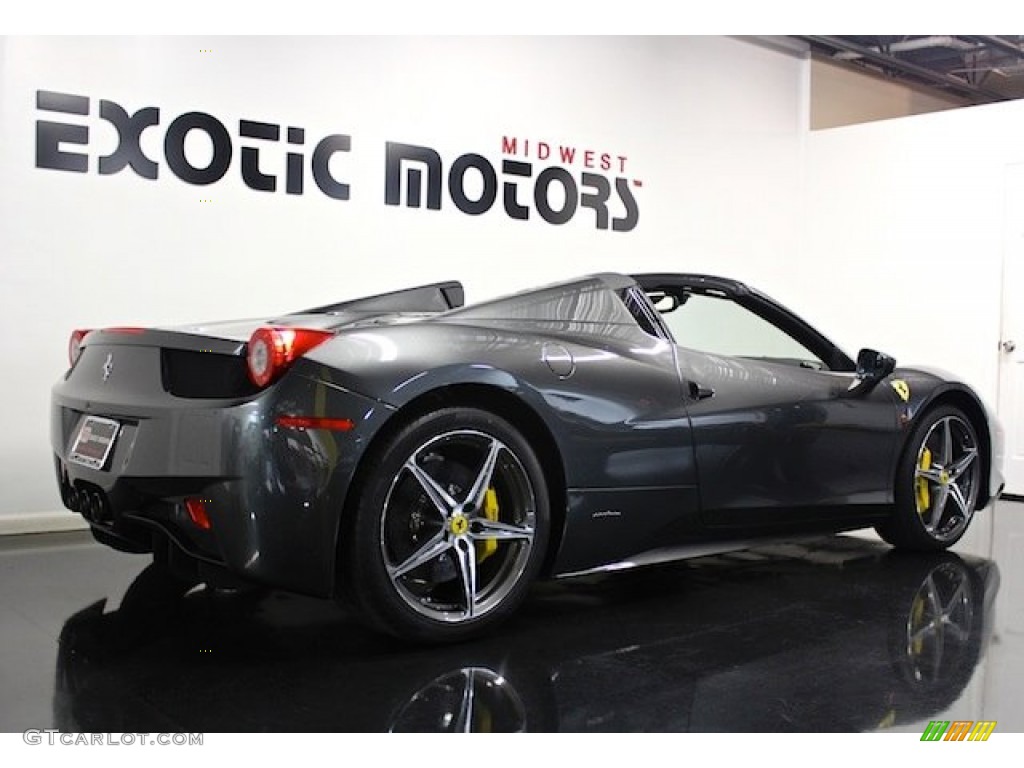 2013 458 Spider - Grigio Silverstone (Dark Grey Metallic) / Nero photo #8