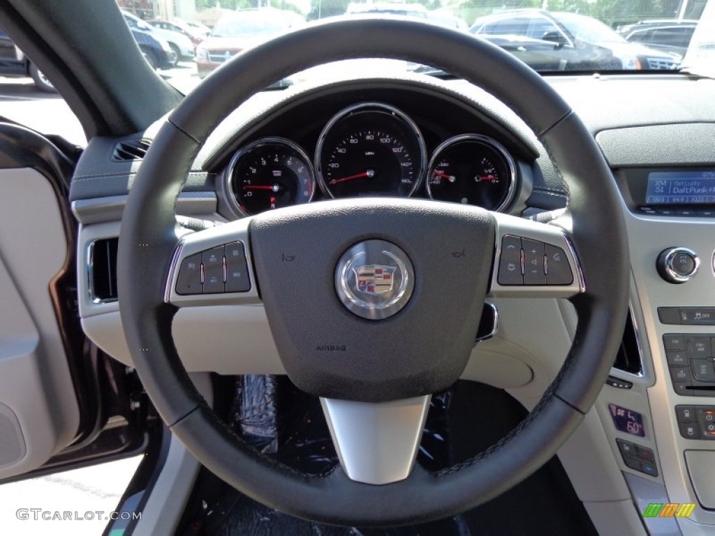 2014 Cadillac CTS 4 Coupe AWD Light Titanium/Ebony Steering Wheel Photo #83693452
