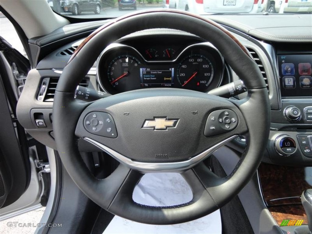 2014 Chevrolet Impala LTZ Jet Black Steering Wheel Photo #83693911