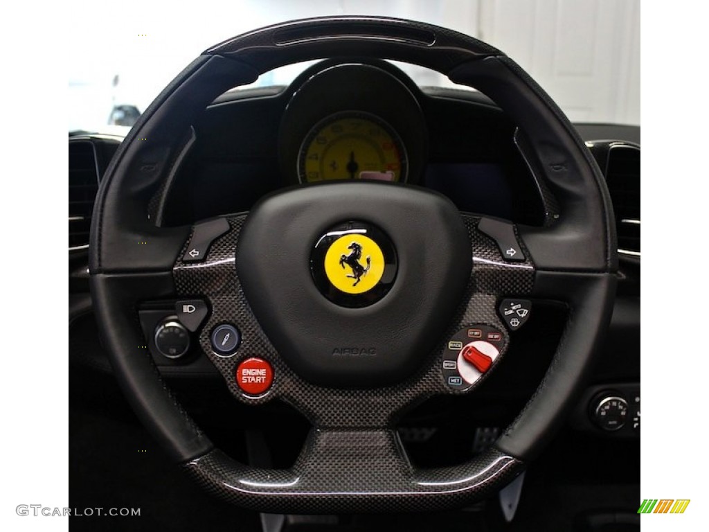 2013 Ferrari 458 Spider Nero Steering Wheel Photo #83694010