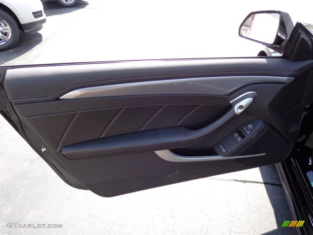 2014 Cadillac CTS Coupe Ebony/Ebony Door Panel Photo #83694313