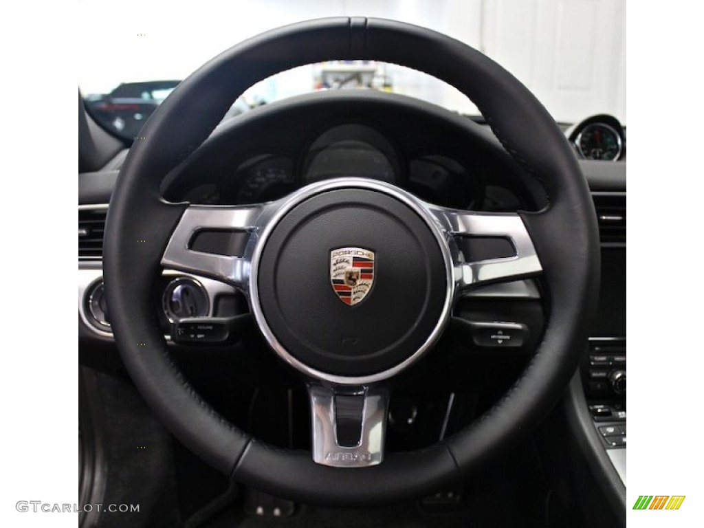 2013 Porsche 911 Carrera S Coupe Black Steering Wheel Photo #83695165