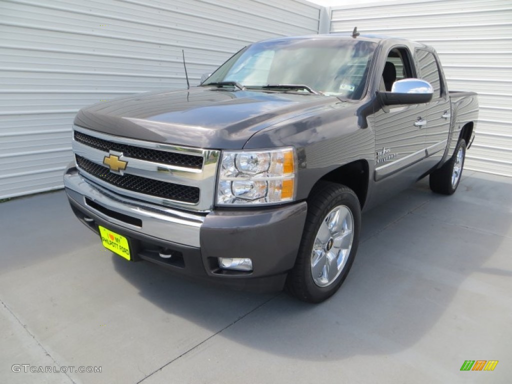 2011 Silverado 1500 LT Crew Cab - Taupe Gray Metallic / Light Titanium/Ebony photo #7