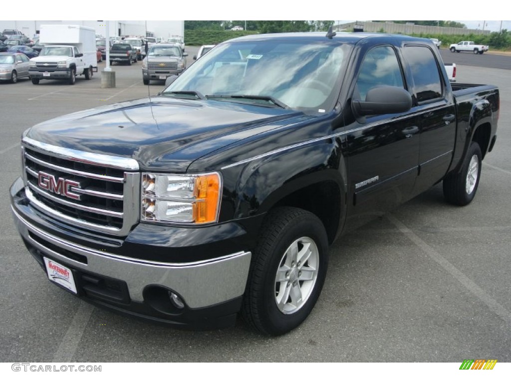 2013 Sierra 1500 SLE Crew Cab - Onyx Black / Light Titanium/Dark Titanium photo #2