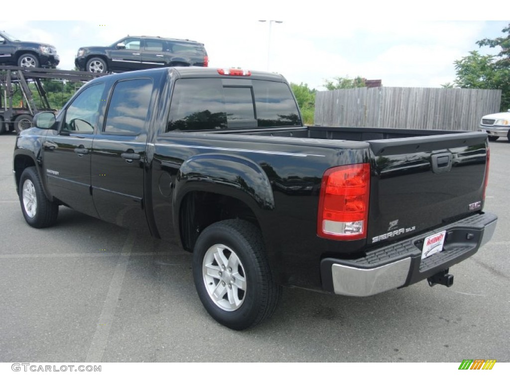 2013 Sierra 1500 SLE Crew Cab - Onyx Black / Light Titanium/Dark Titanium photo #4