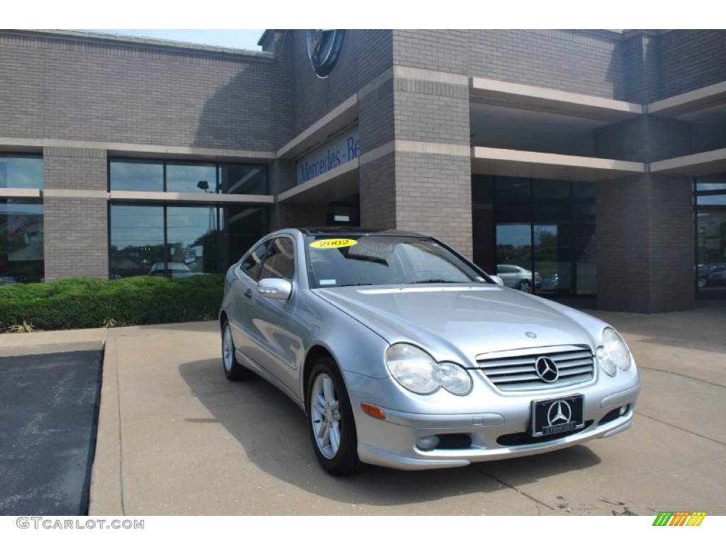 2002 C 230 Kompressor Coupe - Brilliant Silver Metallic / Charcoal photo #1