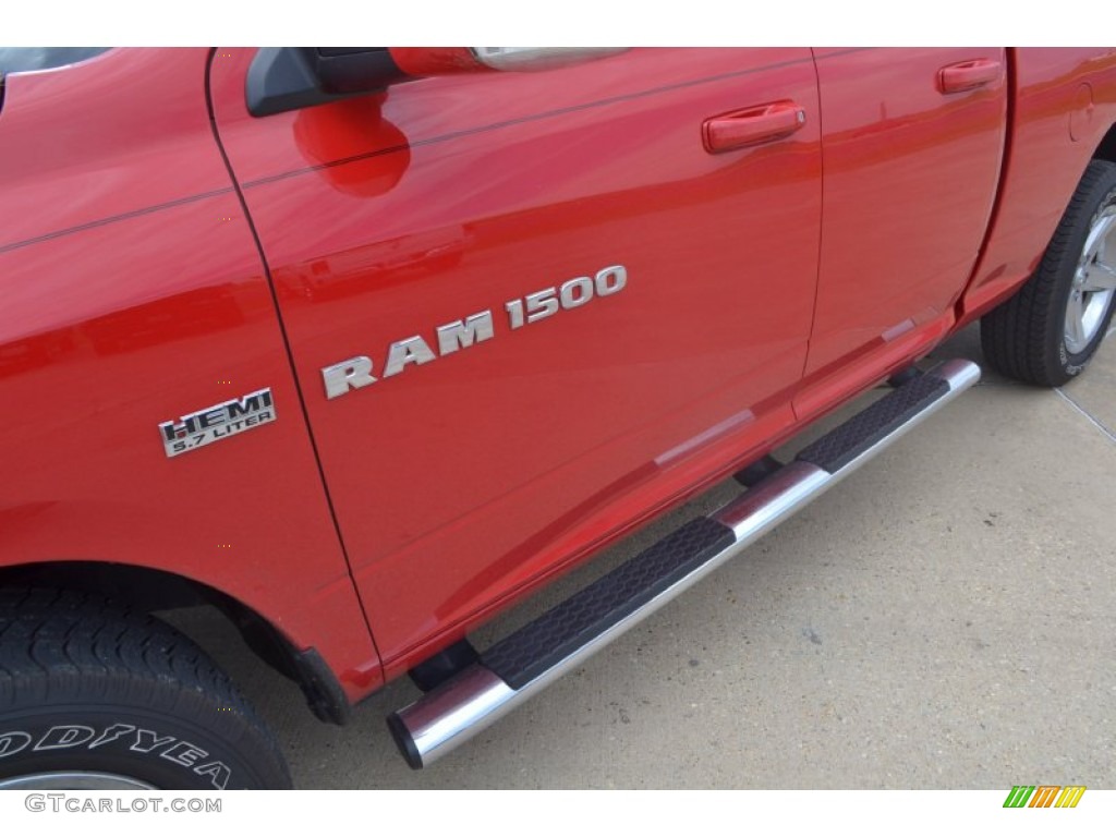 2012 Ram 1500 Sport Quad Cab 4x4 - Flame Red / Dark Slate Gray photo #15