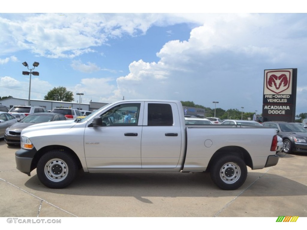 2010 Ram 1500 ST Quad Cab - Bright Silver Metallic / Dark Slate/Medium Graystone photo #2