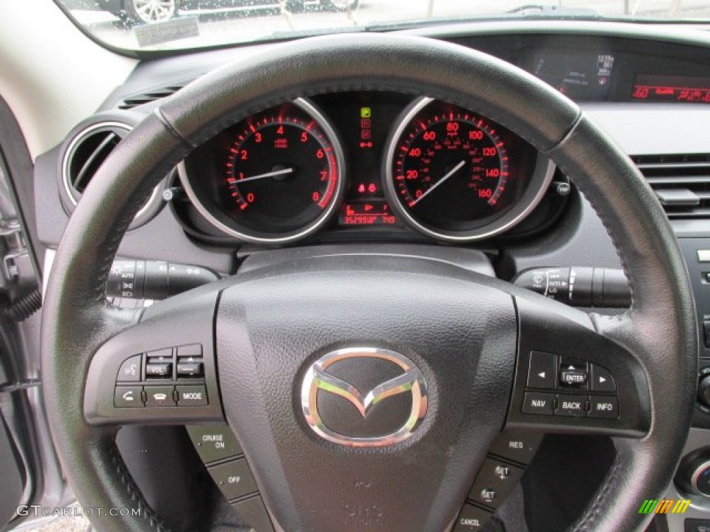 2011 Mazda MAZDA3 s Grand Touring 4 Door Black Steering Wheel Photo #83699434