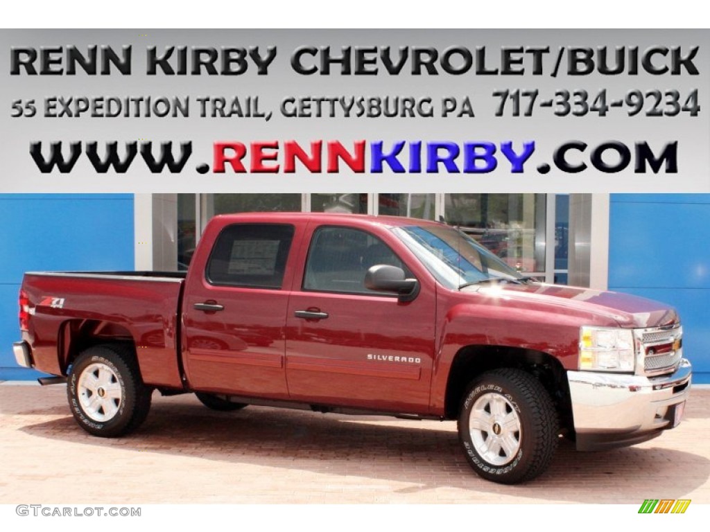 2013 Silverado 1500 LT Crew Cab 4x4 - Deep Ruby Metallic / Ebony photo #1