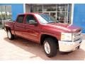 2013 Deep Ruby Metallic Chevrolet Silverado 1500 LT Crew Cab 4x4  photo #10