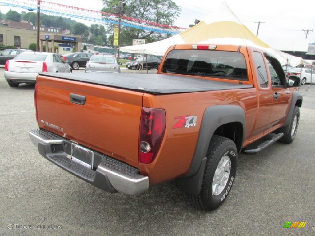 2005 Colorado Z71 Extended Cab 4x4 - Sunburst Orange Metallic / Sport Pewter photo #6