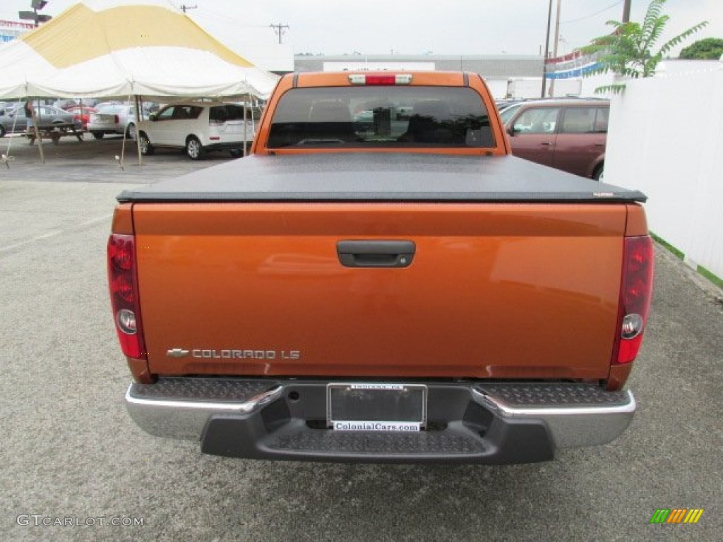 2005 Colorado Z71 Extended Cab 4x4 - Sunburst Orange Metallic / Sport Pewter photo #7