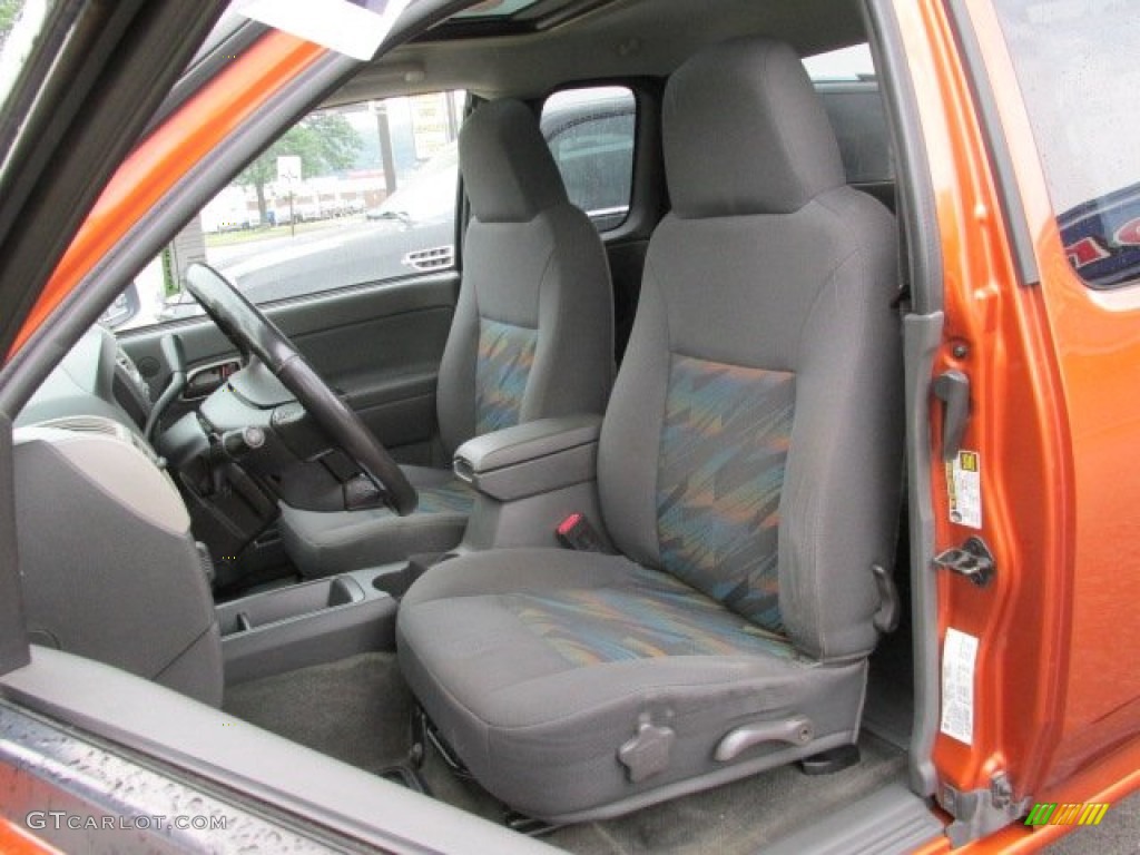 2005 Colorado Z71 Extended Cab 4x4 - Sunburst Orange Metallic / Sport Pewter photo #12