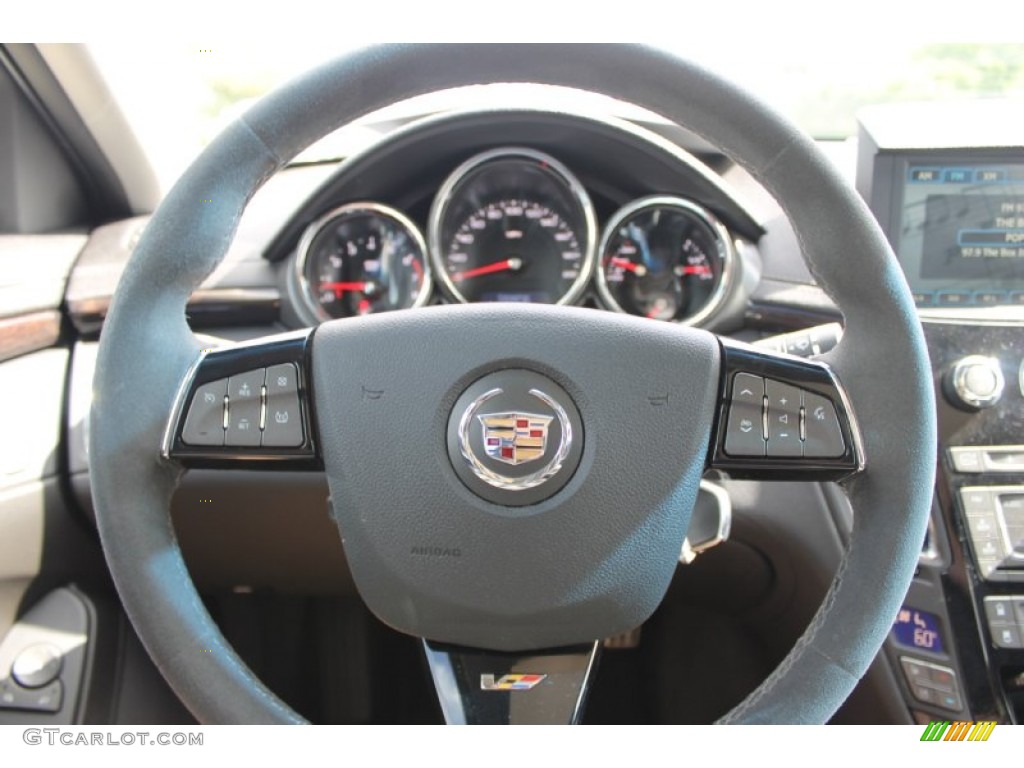 2010 Cadillac CTS -V Sedan Ebony Steering Wheel Photo #83700976