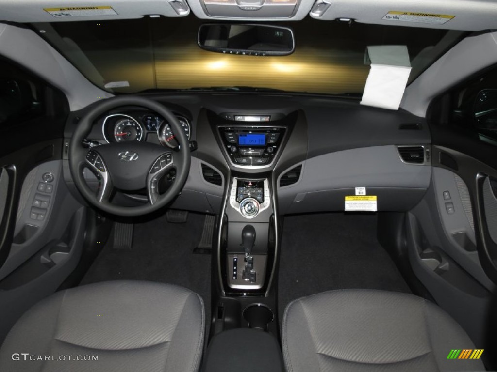2013 Elantra GLS - Midnight Black / Gray photo #4