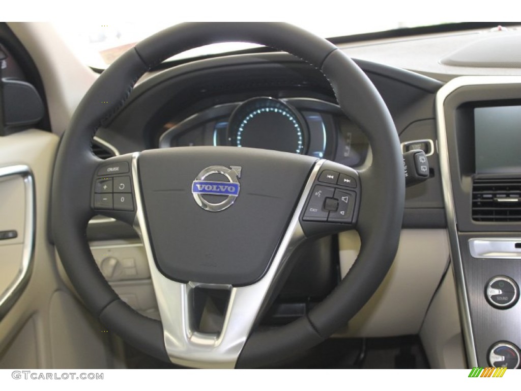 2014 Volvo XC60 3.2 Sandstone Beige Steering Wheel Photo #83702761
